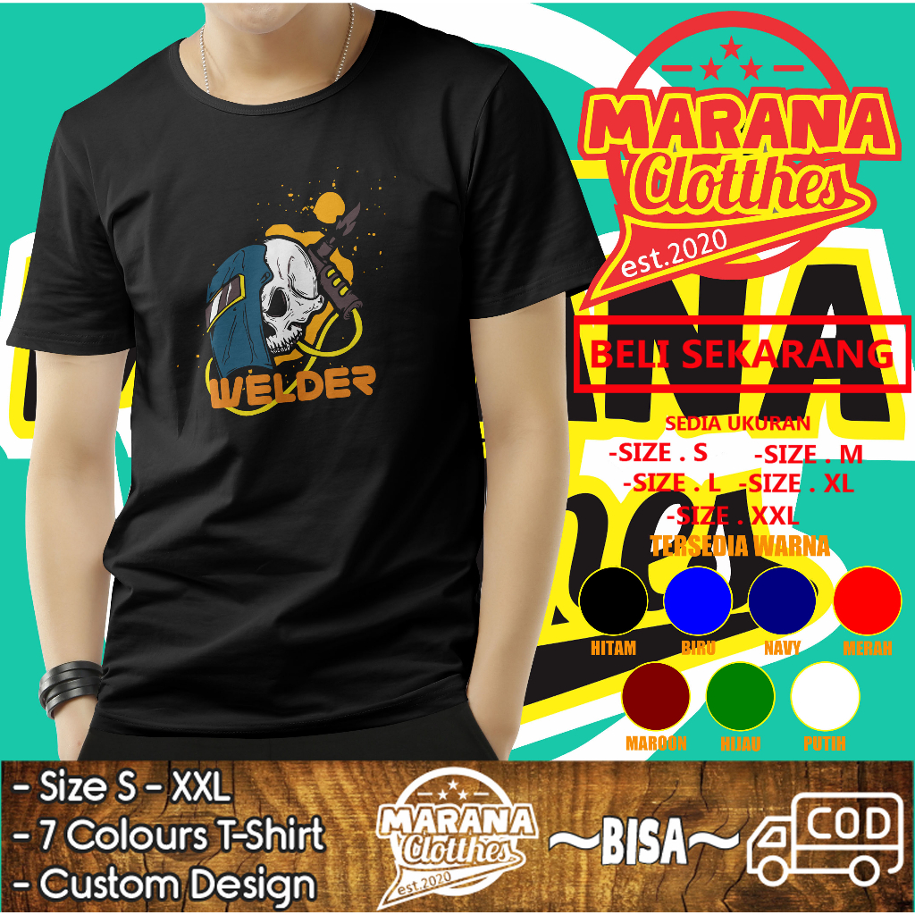 Kaos Welder Tukang Las Simple Baju Distro