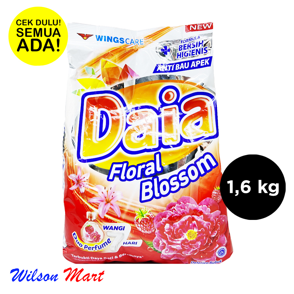 

DAIA BUNGA FLORAL BLOSSOM 1600 GRAM 1,6 KG DETERJEN DETERGENT