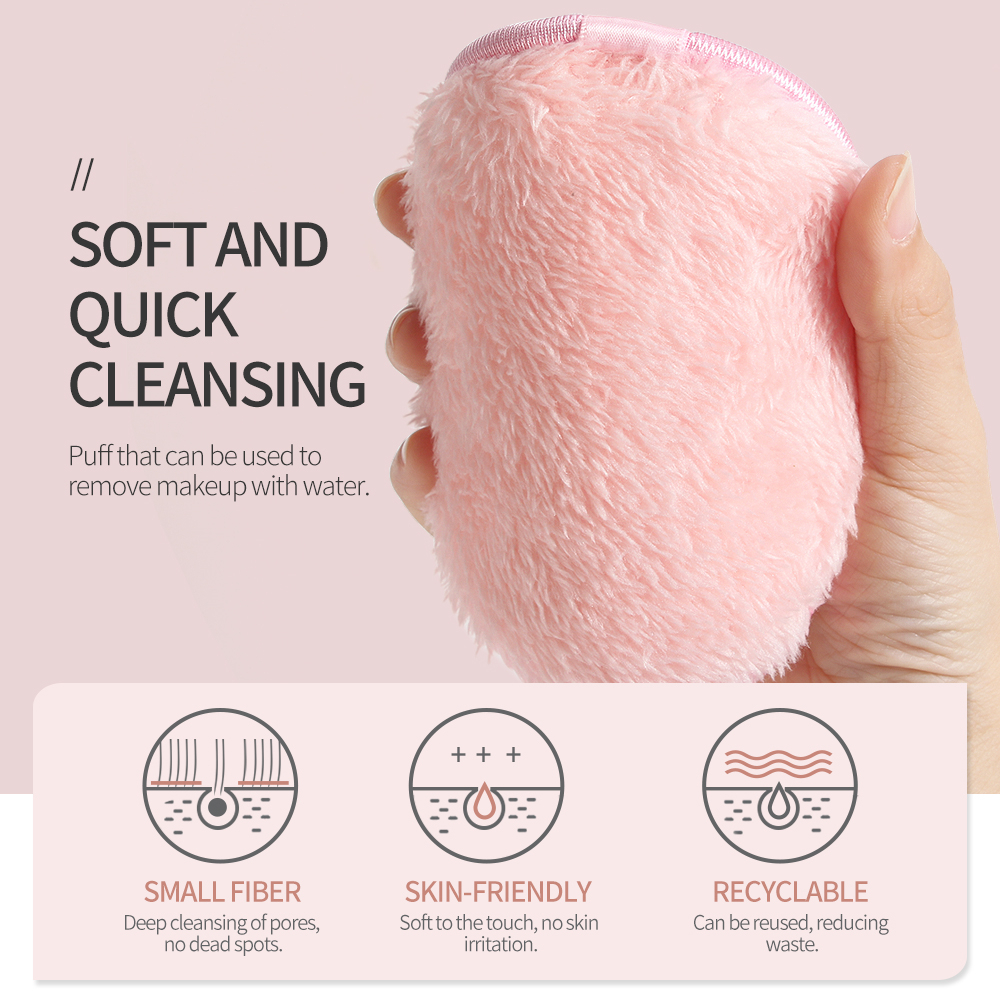 MAANGE 2pcs Reusable &amp; Washable Makeup Remover Puff 5977