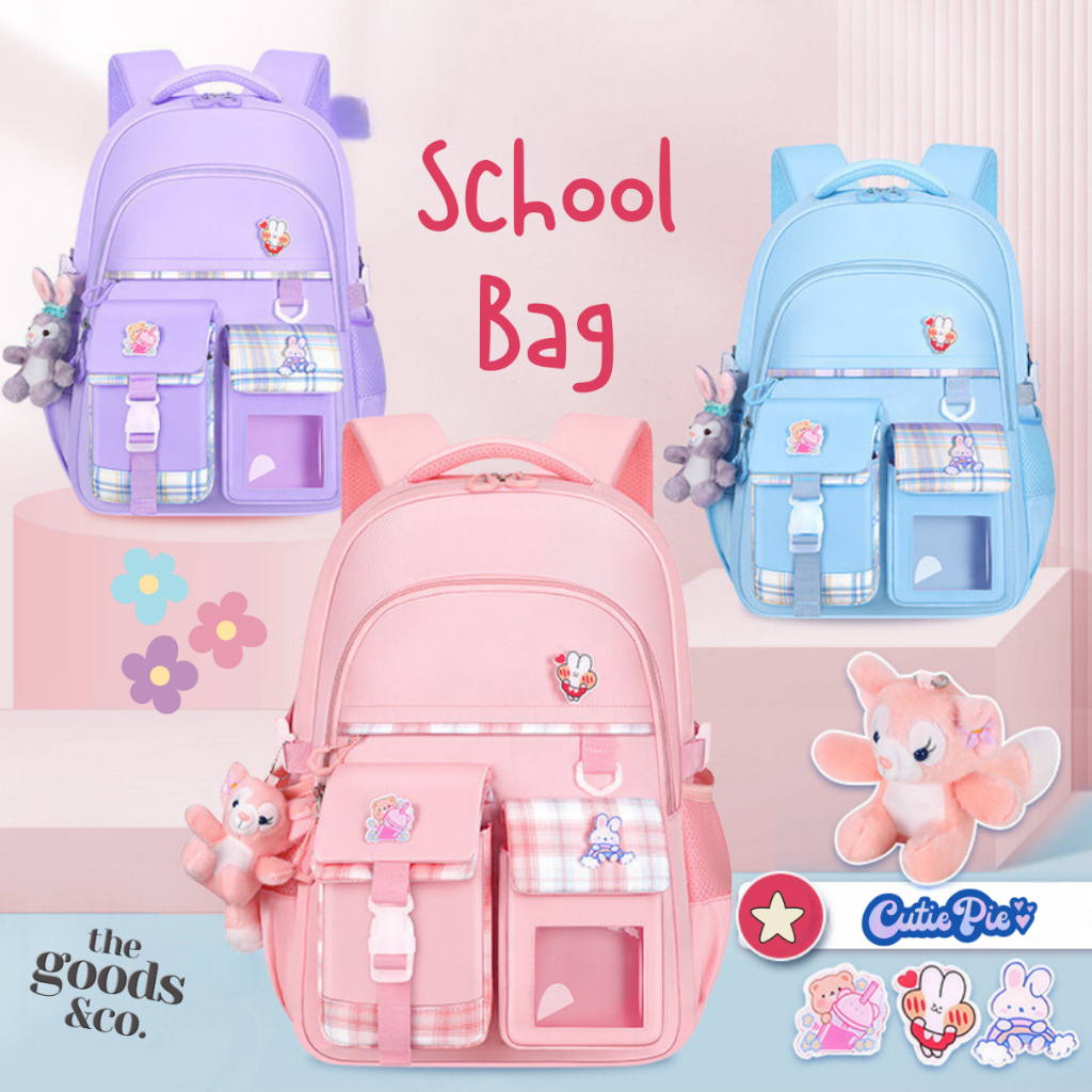 𝐆𝐨𝐨𝐝𝐬𝐂𝐨 Tas Ransel Sekolah Anak Perempuan Tas Sekolah Anak Model Korea Import Tas Ransel Wanita Backpack Korean Fashion