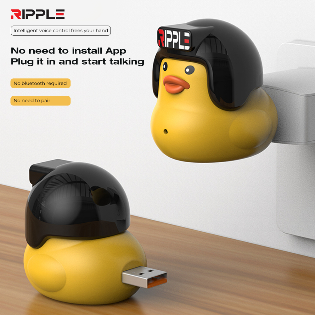 (Flash Sale) Ripple Bebek Pintar R1 USB Smart AI Remote TV AC Night Lamp