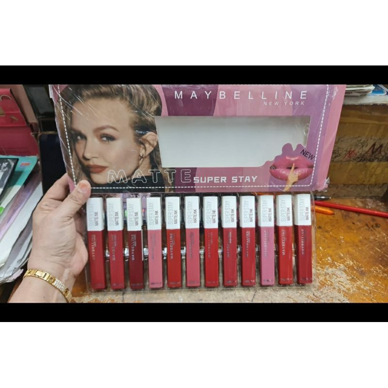 [ PER 12PC ] LIPCREAM Maybelline Papan Matte Super Stay / REPLON 0128-2 / LIPCREAM