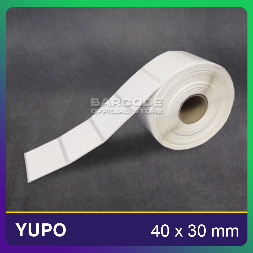 

Label Barcode Yupo 40x30 Stiker 1 Line 40 x 30 mm Isi 800 Pcs
