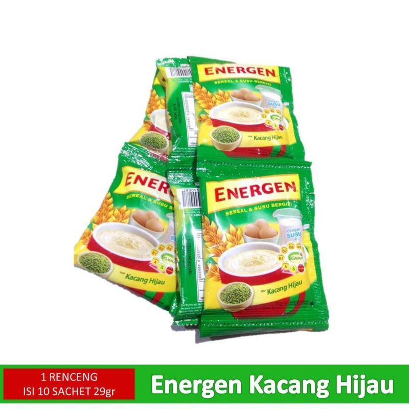 

2Xbtygneal Sakha Snack ) Energen Vanilla/ Energen Coklat/ Energen Kacang Hijau 10 X 30 Gram