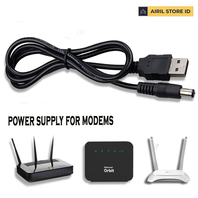 Kabel Usb power modem/Router Orbit telkomsel To Dc 12 Volt step up