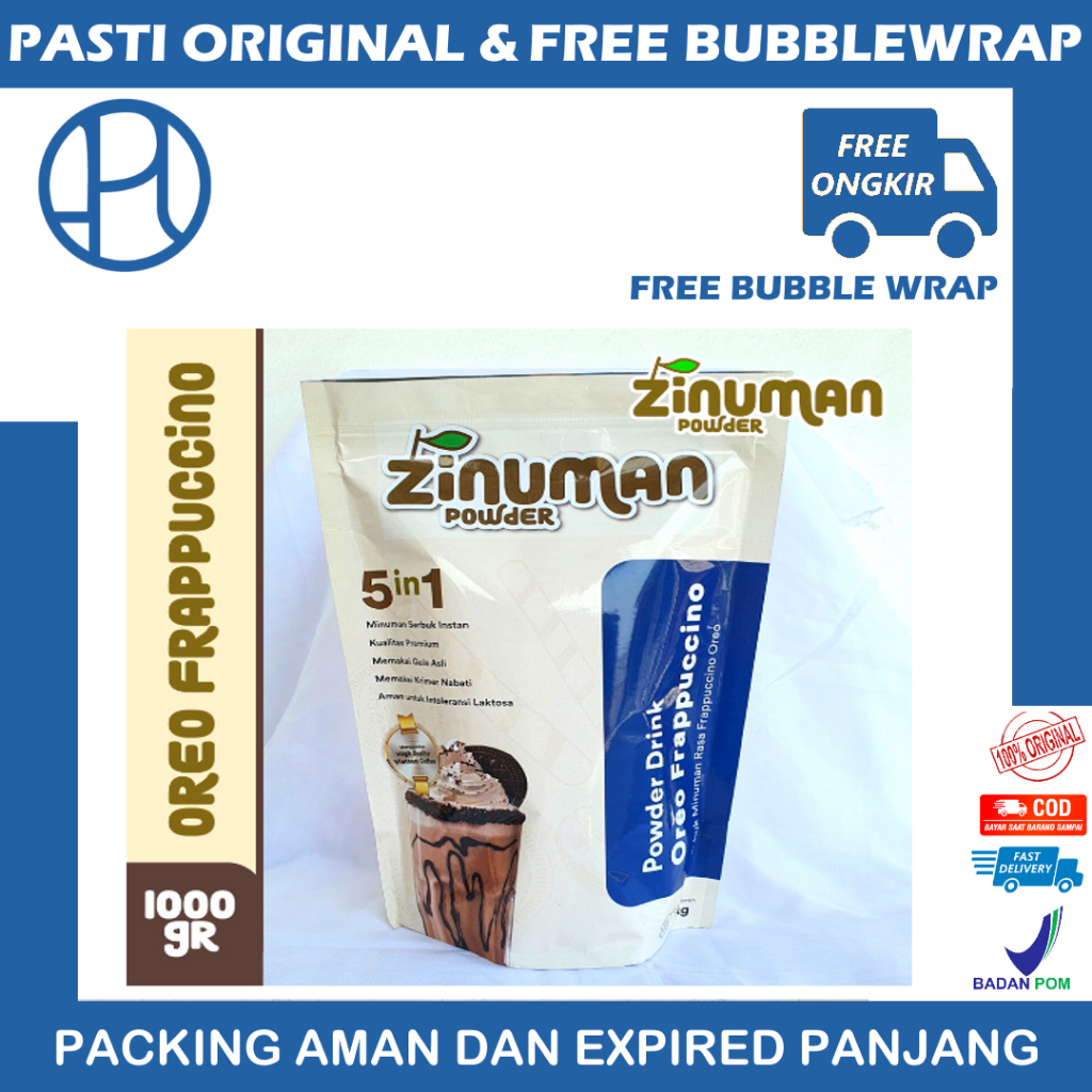 ZINUMAN POWDER RASA OREO FRAPPUCCINO 1000GR