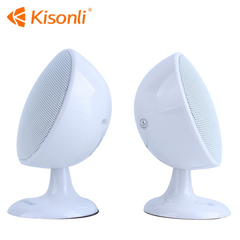 Speaker Komputer / Laptop Kisonli Mini S-888-Putih Super Bass Effect With Volume Control - ACS