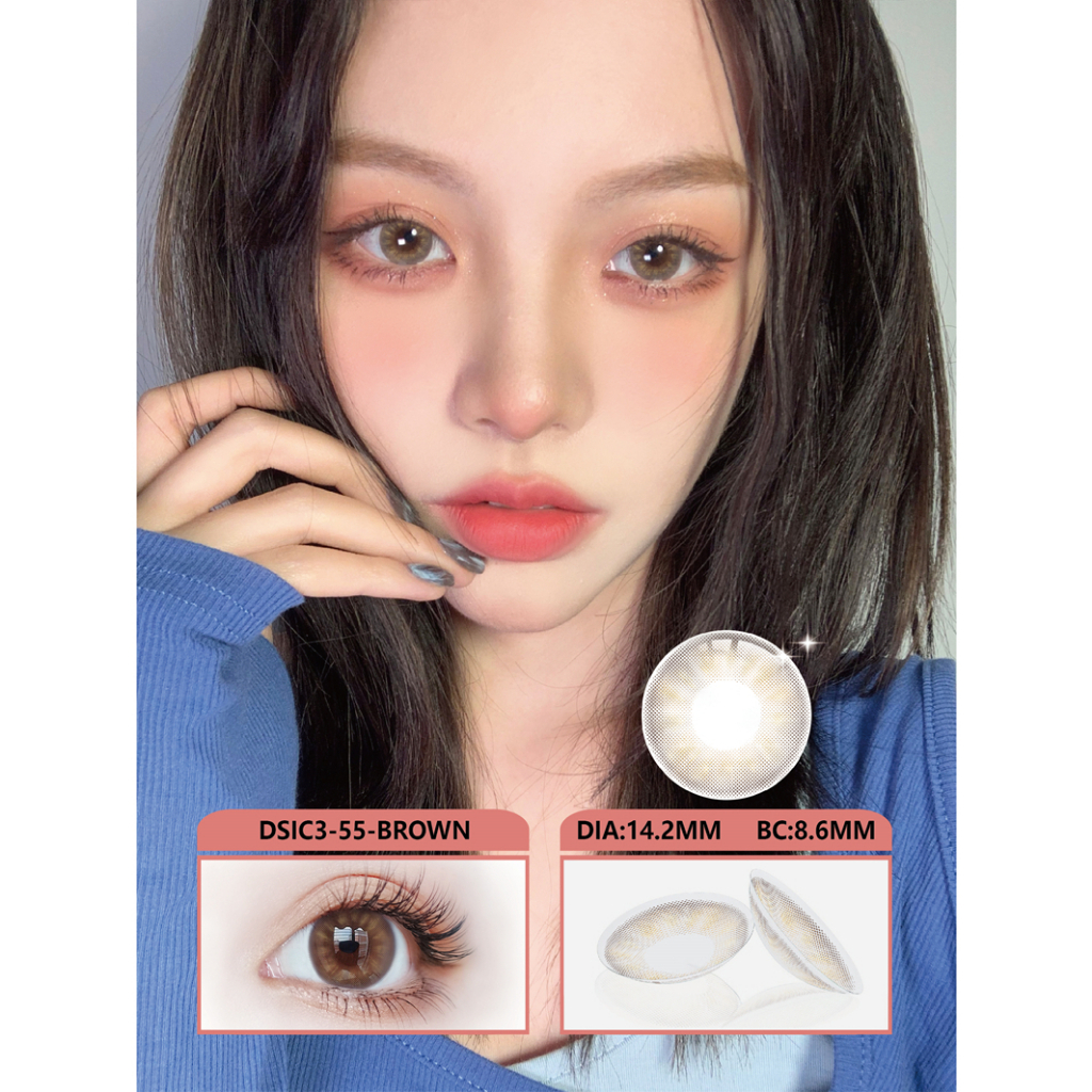 （COD）softlens minus(0.00-4.00)1 sepasang lensa kontak warna/softlens/soflen/soflens/soflens minus/soflens 14 mm/softlens 14 mm