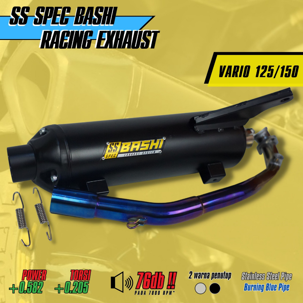 KNALPOTRACING STANDAR BASHI EXHAUST STAINLESS SS SPEC HONDA VARIO 125/150