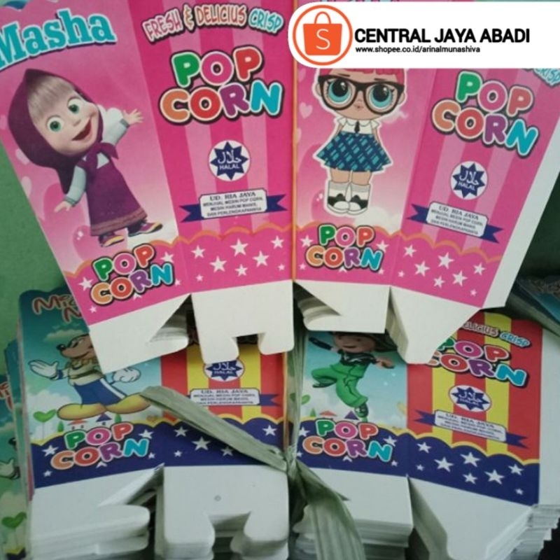

100 LEMBAR KERTAS POPCORN 12 × 6 BAHAN IVORI PUTIH | KARDUS KEMASAN POPCORN UKURAN 12 × 6 PRODUK TERBARU | ARINA SHIVA GROUP 30