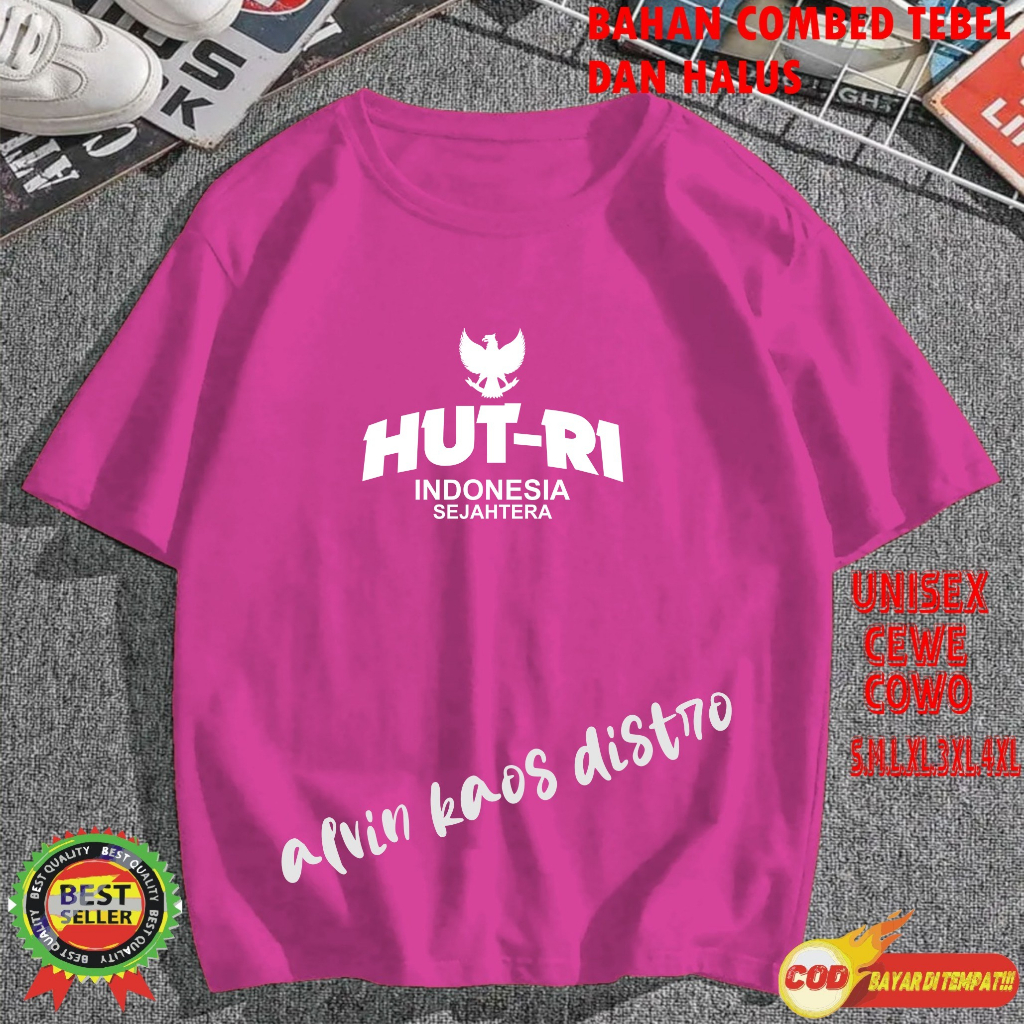 Beli 10 Pc Gratis 1 Pc Hut RI 78 Kaos Terlaris 17 Agustus 1945 78 Kemerdekaan Indonesia Kaos Merah Putih Hitam Kaos Cewek Cowok Anak7