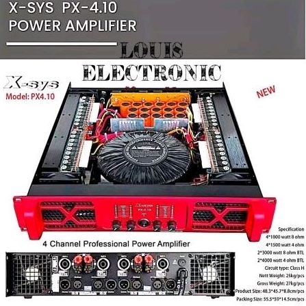 Power Amplifier X-SYS PX 4.10 PX-4.10 XSYS PX4.10 4 Channel ORIGINAL