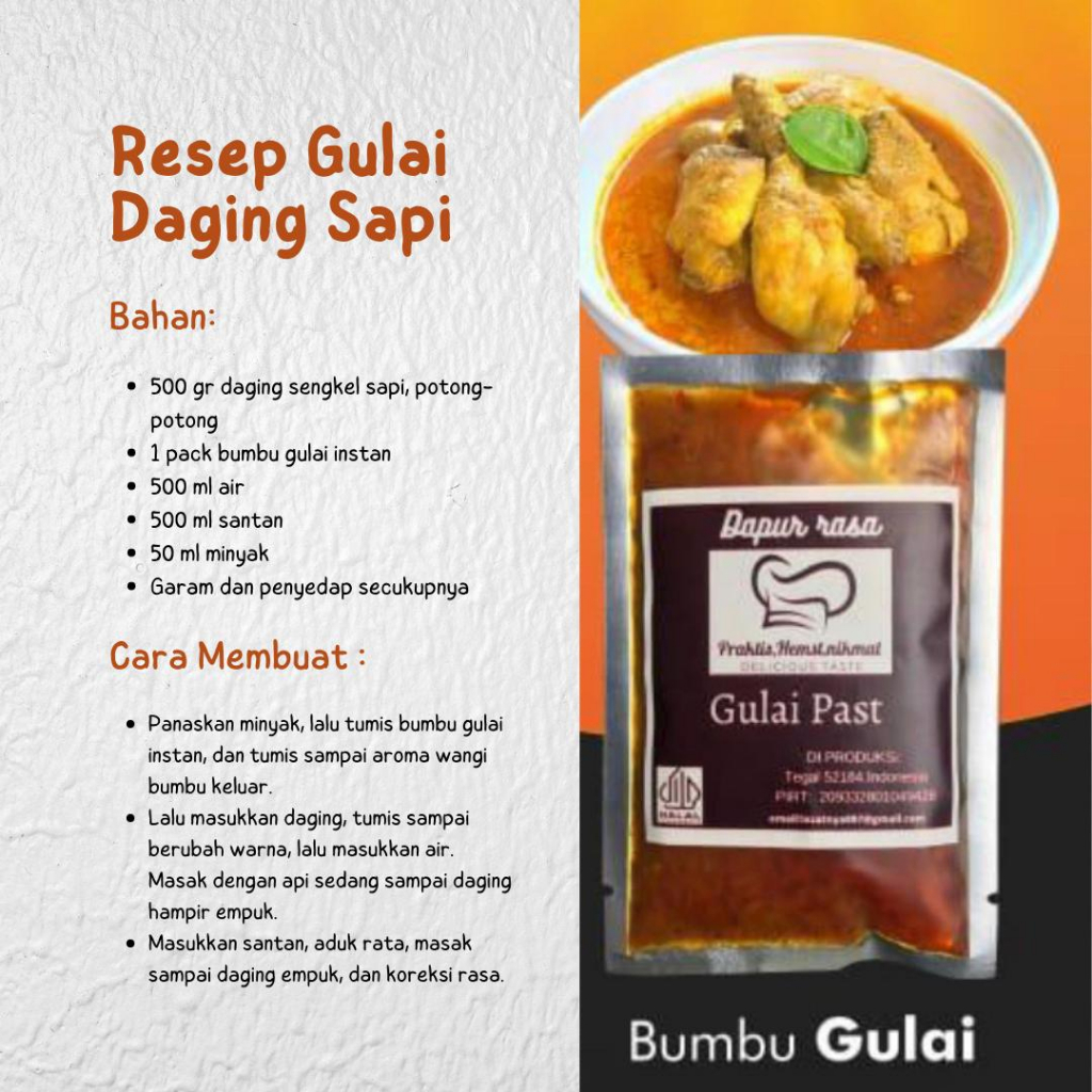 

Bumbu gulai instan Dapur rasa