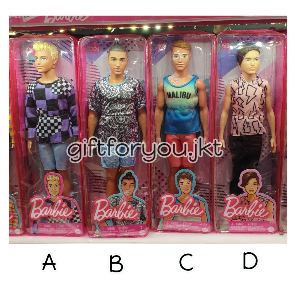 Boneka Barbie Ken Doll Fashionista Boy Boneka Cowok Mainan Anak Perempuan Mattel Original