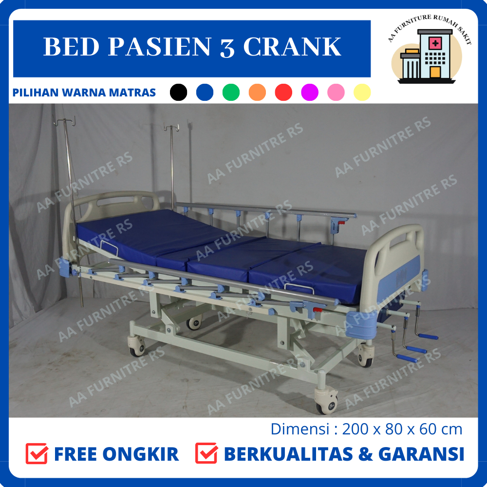 Bed Pasien Rumah Sakit Tempat Tidur Pasien Rumah Sakit Ranjang Pasien Rawat Inap Bed Pasien 1 Crank 