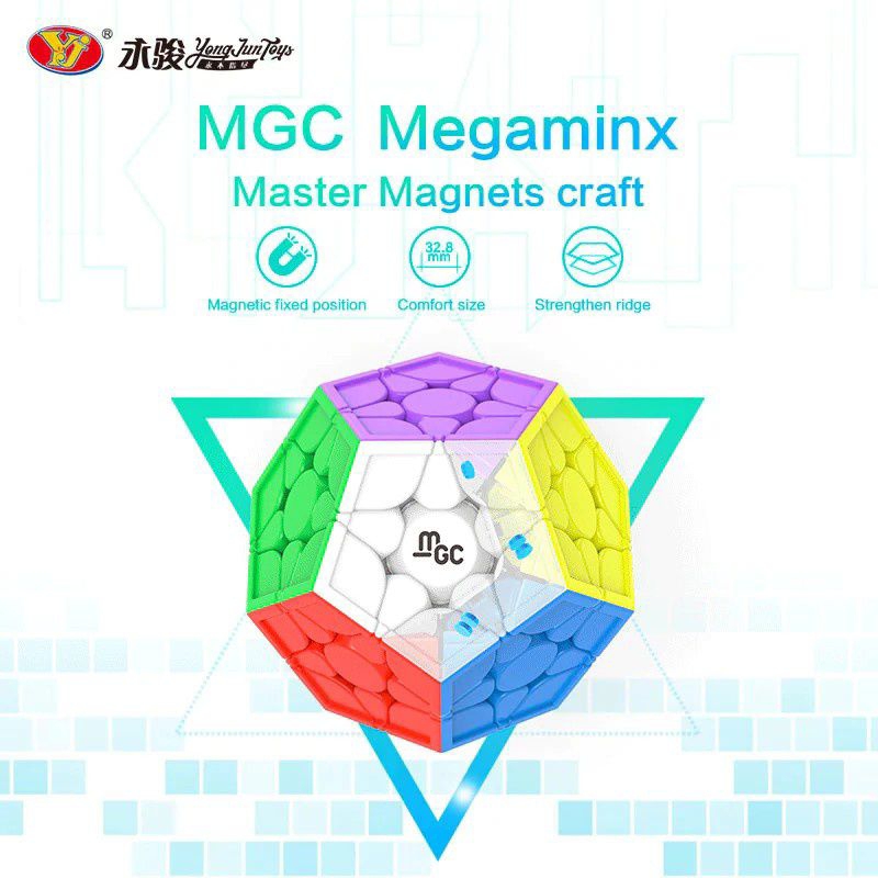 Rubik Megaminx Yongjun MGC MAGNETIC CUBE Megaminx Stickerless MAGNETIC ORIGINAL TERBARU