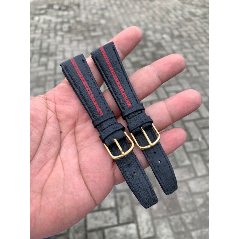 Strap tali jam tangan kulit import lentur model cakep size 18mm