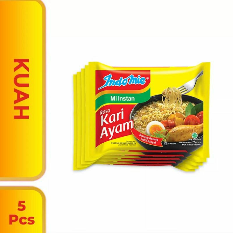 

5 pcs - indomie kuah kari ayam