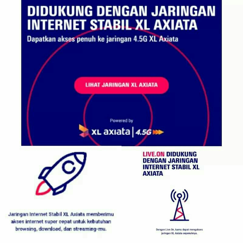 Kartu perdana XL live.on 22GB(16+5+1)/30 hari full 24jam