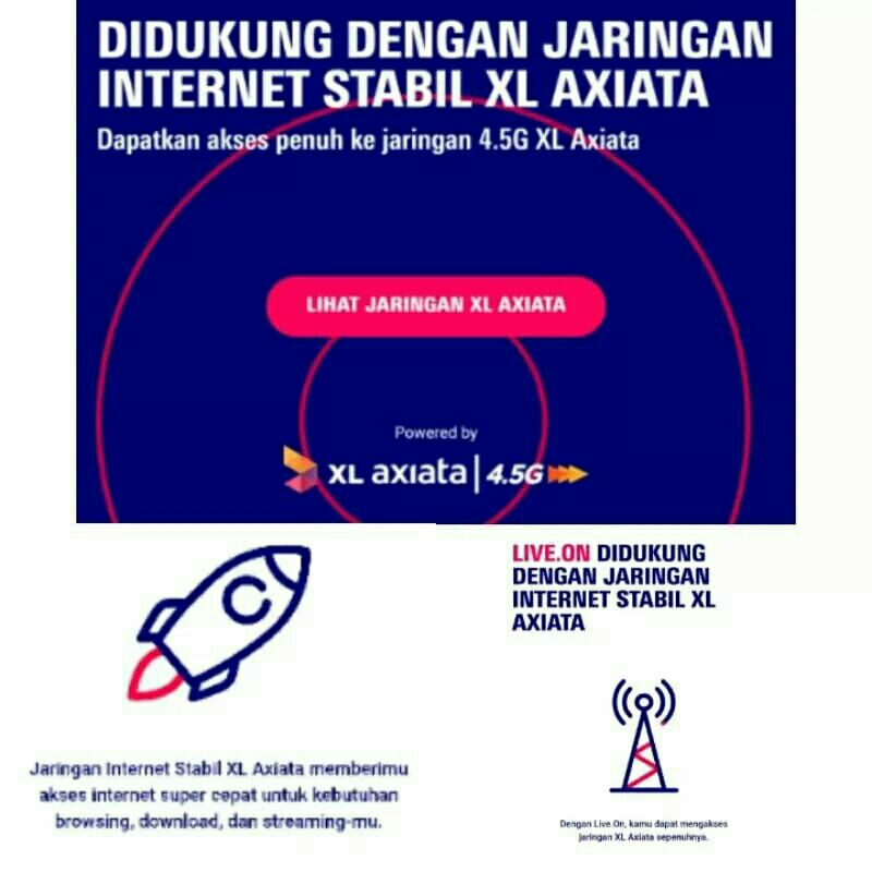 Kartu perdana XL live.on 22GB(16+5+1)/30 hari full 24jam