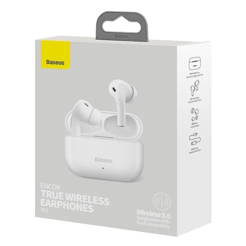 Baseus Encok W3 Wireless Earphone BT 5.1 Super Bass Earbuds Wireless Bluetooth