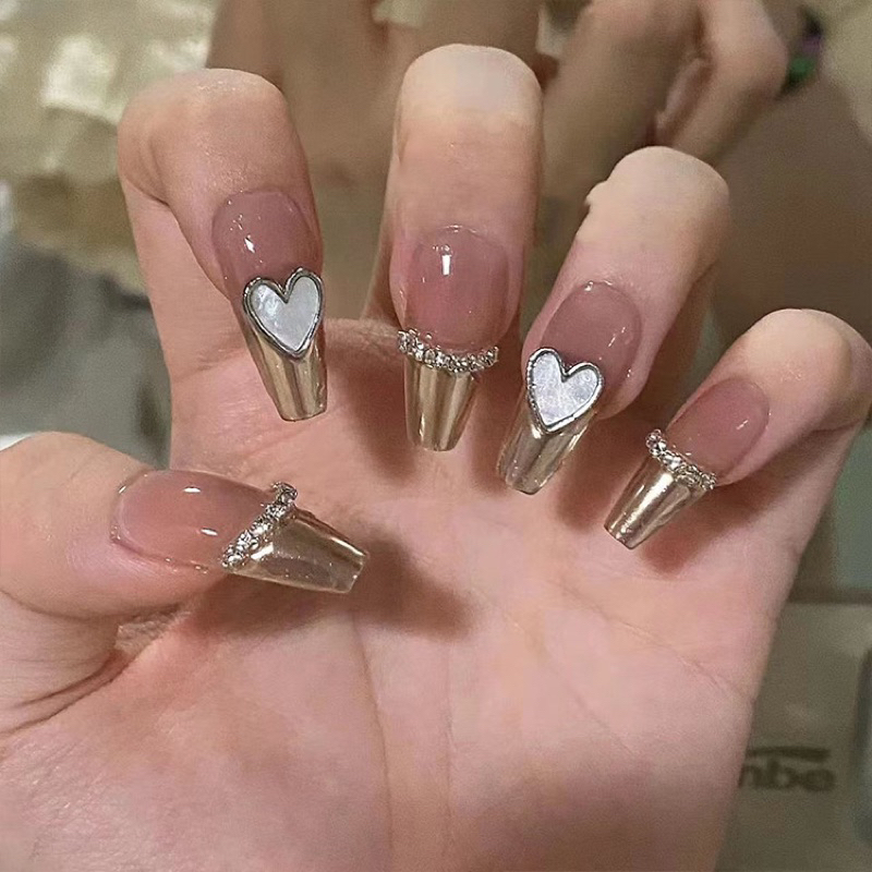 Kuku Palsu 【B145，lem cair】Nikah kuku Wedding False Nailart Pengantin Tangan