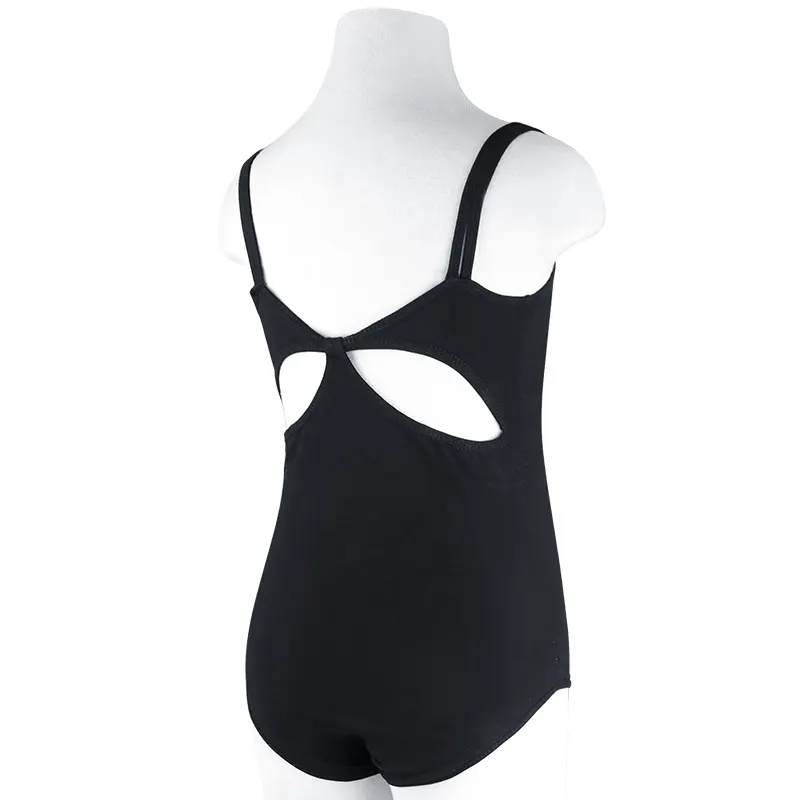 LEOTARD CAMISOLE DOUBLE STRAP CROSS SEXY BACK ATASAN BALET SENAM ANAK BALLET OUTFITS COTTON SPANDEX BLACK PINK