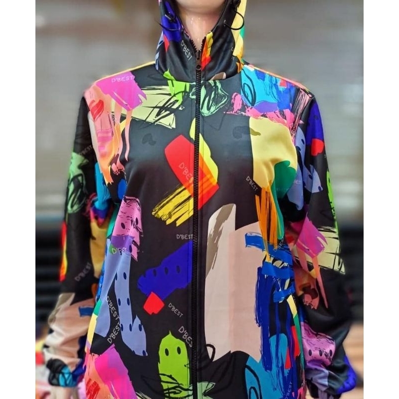 Jaket Full Printing Hoodie Wanita/Cewek Kekinian | OOTD Jaket Printing Wanita Keren Kekinian!