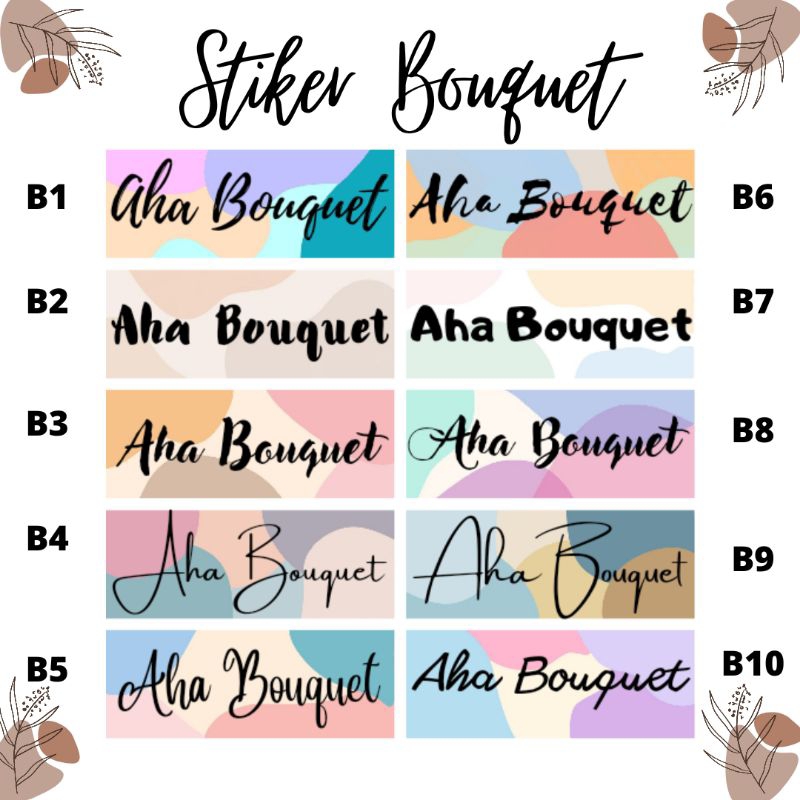 

STICKER LABEL BOUQUET FLOWER / STICKER BUKET BUNGA