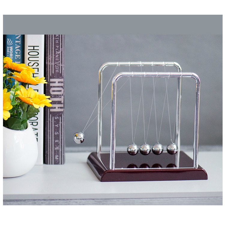 Balance Ball Pajangan Meja Pendulum Newton Model Arched - ZY02 Newton's Pendulum Cradle Balance Balls Physics Science Pendulum Ball Desk Ornaments Toy Home Decoration