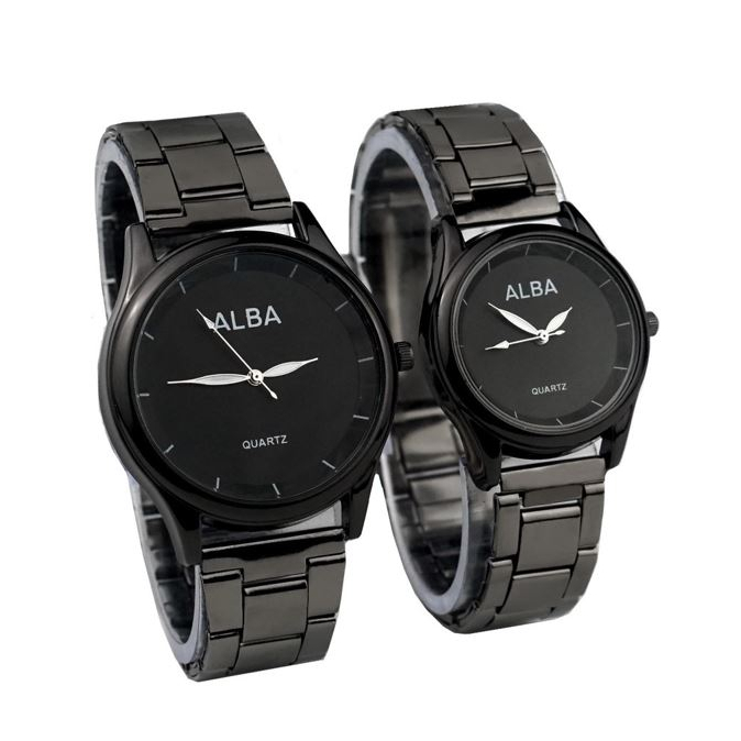 JAM TANGAN COUPLE PRIA WANITA ALBA RANTAI FASHION PREMIUM R3