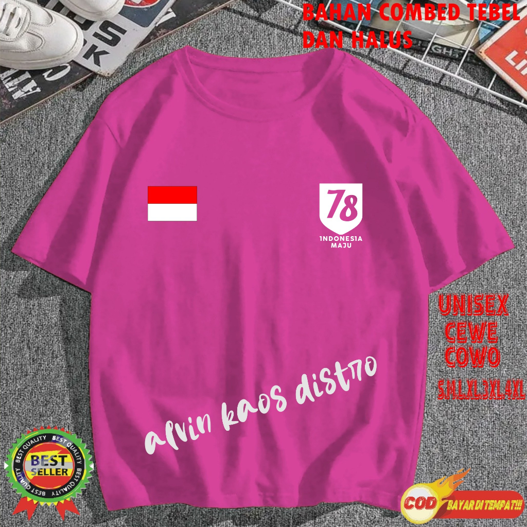 Beli 10 Pc Gratis 1 Pc Hut RI 78 Kaos Terlaris 17 Agustus 1945 78 Kemerdekaan Indonesia Kaos Merah Putih Hitam Kaos Cewek Cowok Anak01