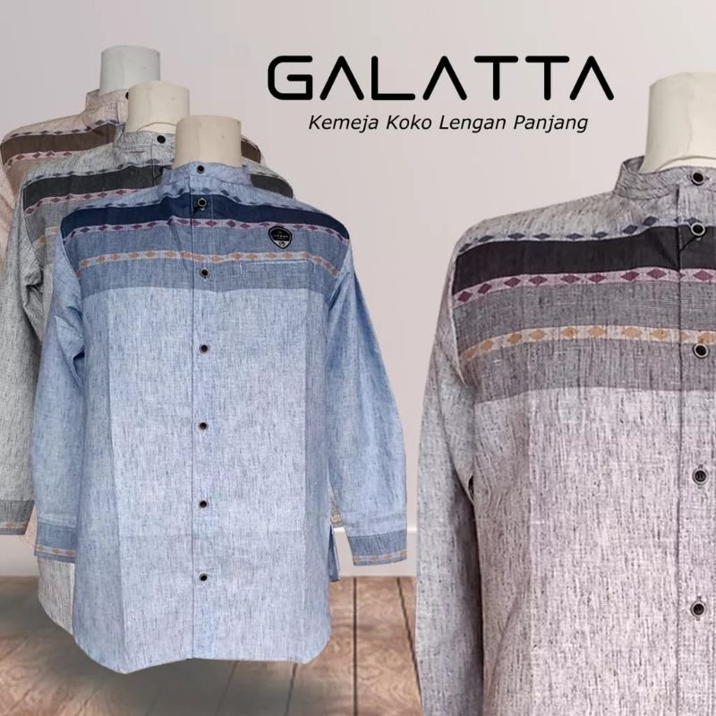 BAJU KOKO RAMI PRIA MUSLIM ILNAF LENGAN PANJANG