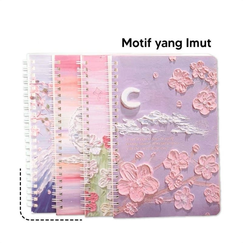 FerenHongXia Buku Tulis Catatan Notebook Ring A5 Spiral Buku / Notebook Journal