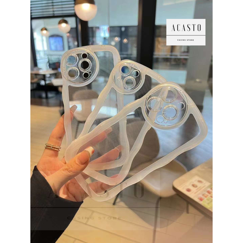 ACASTO SOFTCASE WAVY GELOMBANG BENING REALME C1 C2 5 5I C3 9 9I 10 C11 C12 C25 C15 C20 C21 C21Y C25Y