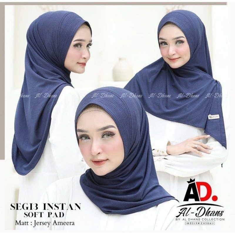 SEGITIGA SOFT PET INSTAN ORI AL DHANS / JILBAB ORI / JILBAB INSTAN/ HIJAB INSTAN / JILBAB SEGITIGA / JILBAB JERSEY/ HIJAB JERSEY