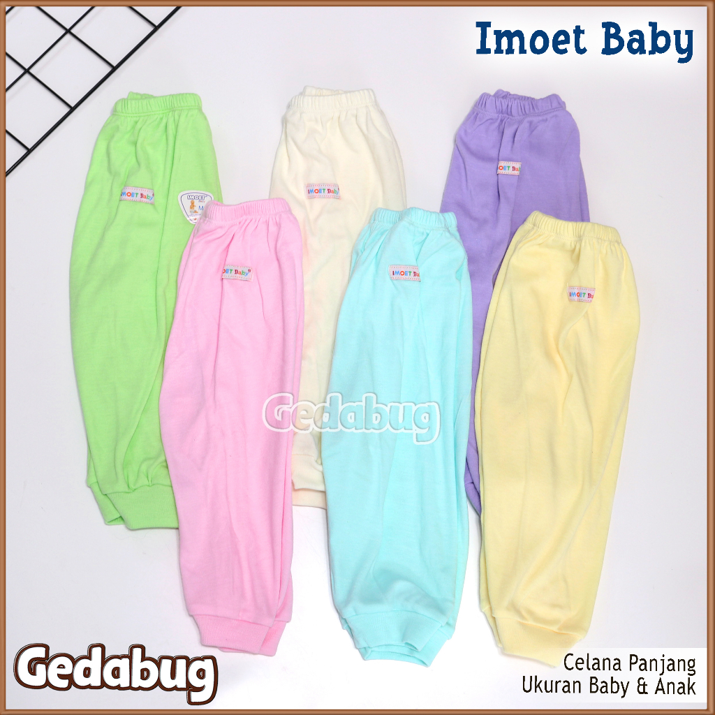 Celana Panjang Anak IMOET Polos | Celana Panjang anak Super Nyaman Unisex | Gedabug