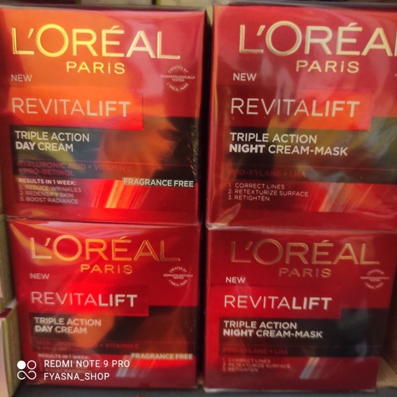 l'oreal paris revitalift triple action day & night cream 50ml