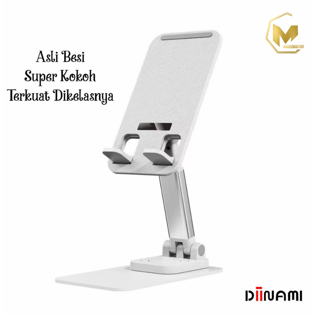 DIINAMI HM-1 Holder HP BESI phone Holder stand hp Tab &amp; iPad universal   Holder lipat besi di meja dudukan hp  bisa puter 360 derajat MA4404