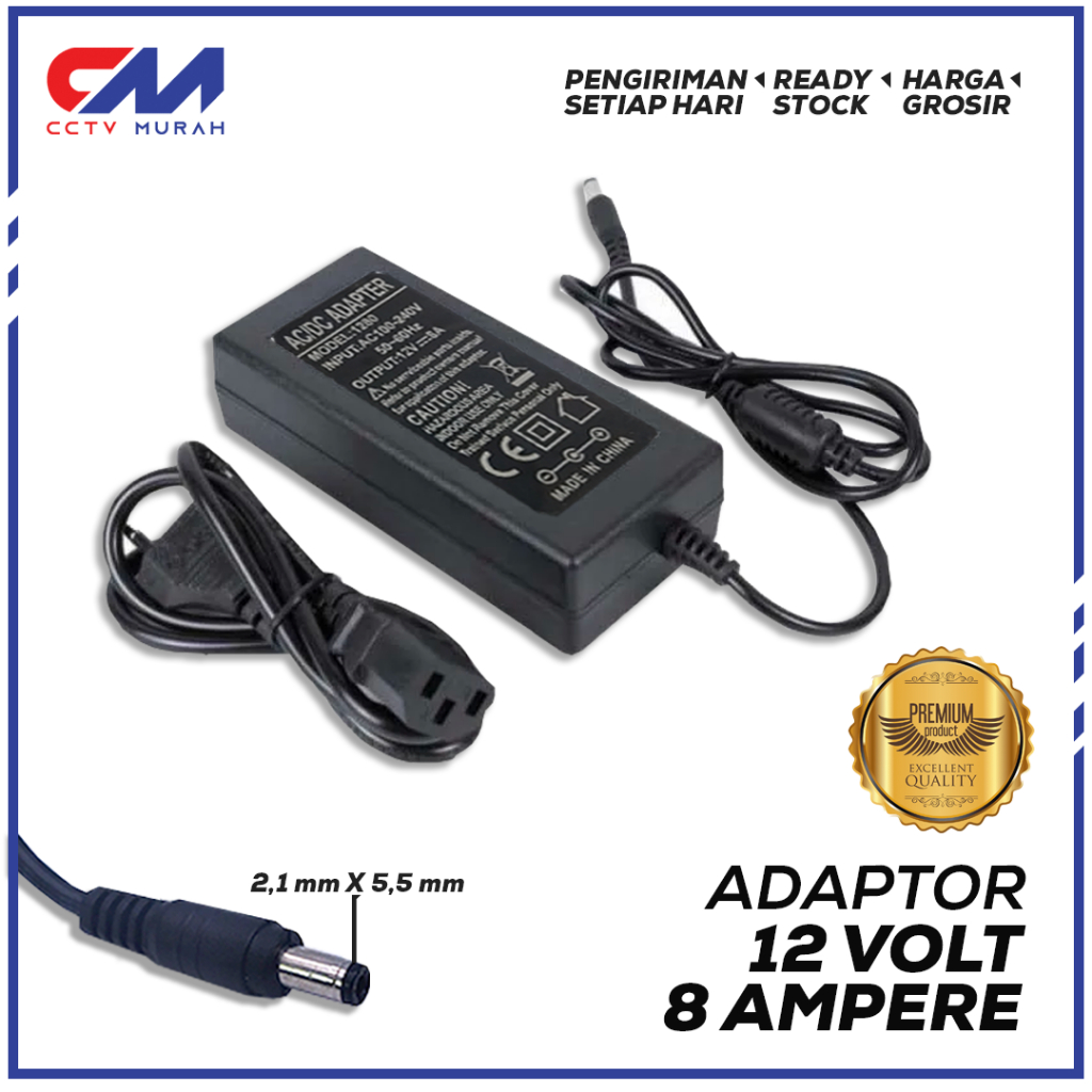 adaptor 12v 8a dc