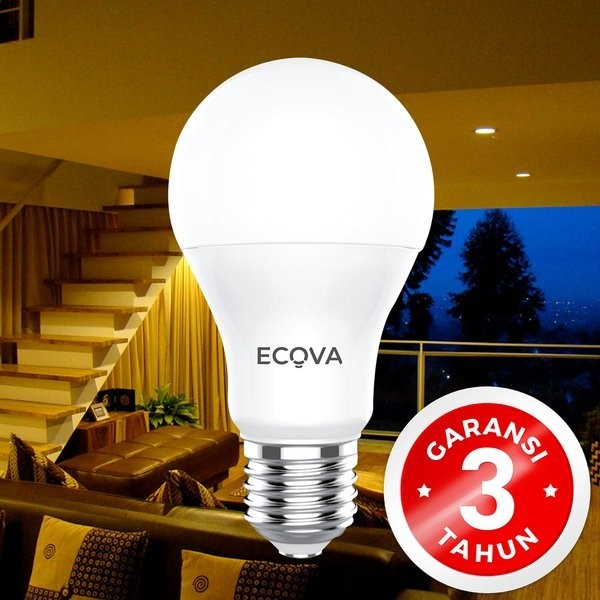 cahaya PUTIH PAKET HEMAT 4 PCS Lampu LED 3 Watt ECOVA GARANSI 3TAHUN