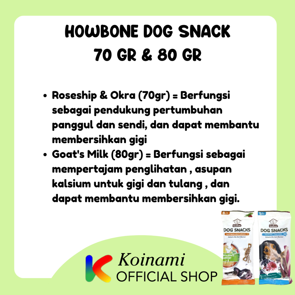 Howbone Dog Snacks - Dog Treats - Snack Anjing - Makanan Anjing - Cemilan Anjing