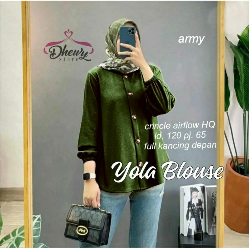 yola blouse by dhewy || crinkle airflow hq ld120 pj65