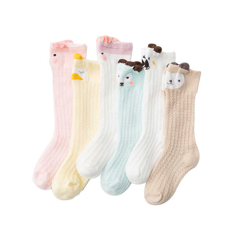 MOGYMOGY KS35 Kaos Kaki Bayi Panjang Karakter Hewan Perempuan Laki Laki Motif Animal Lucu Bahan Jaring Baby Socks