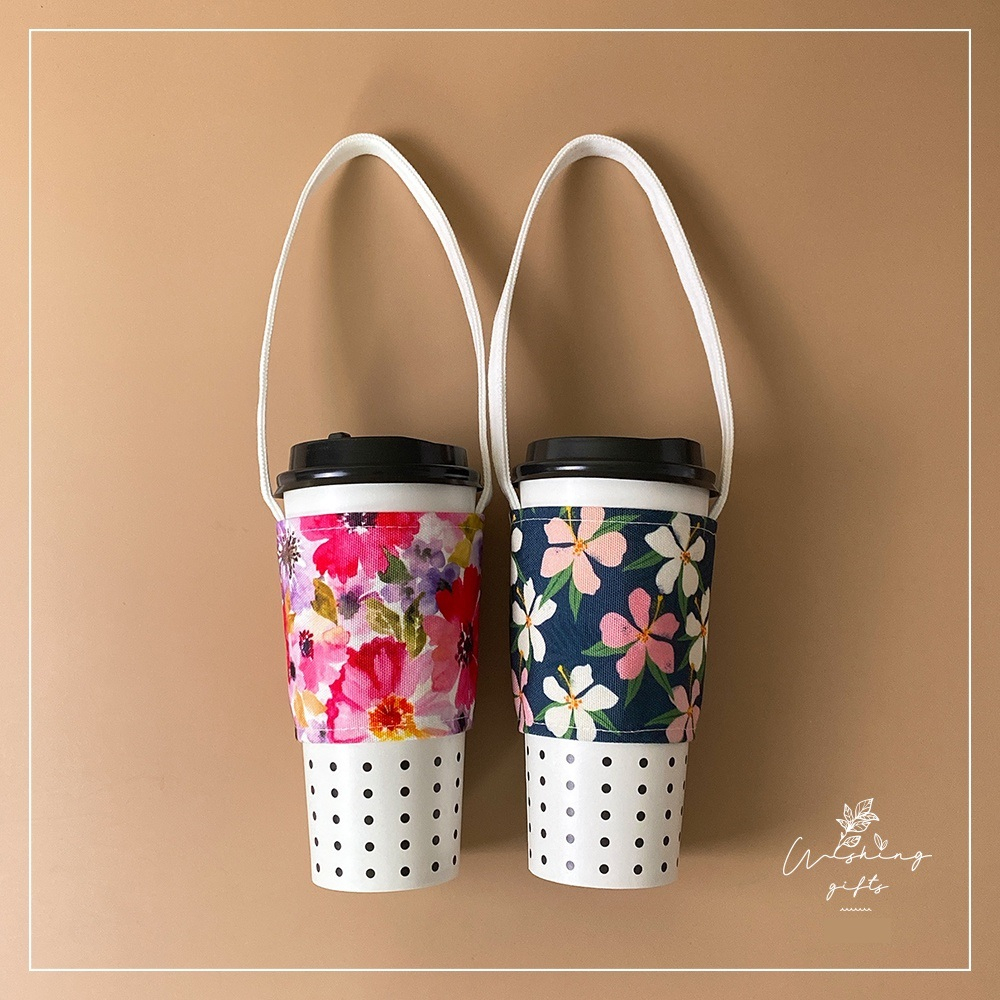 Cup Holder Bag Cup Sleeve Cup Holder Tas Boba Tas Gelas Tas Kanvas Gelas Minum Tas Minuman