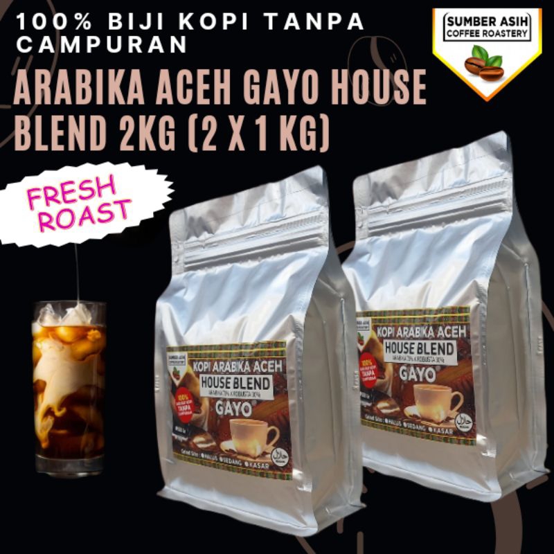 

Kopi Arabika Aceh Gayo House Blend 2KG