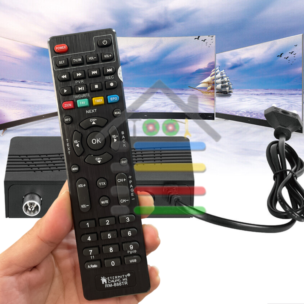 REMOTE STB T2 SET RM888 UNI MATRIX AKARI EZBOX TRANSVISION DLL