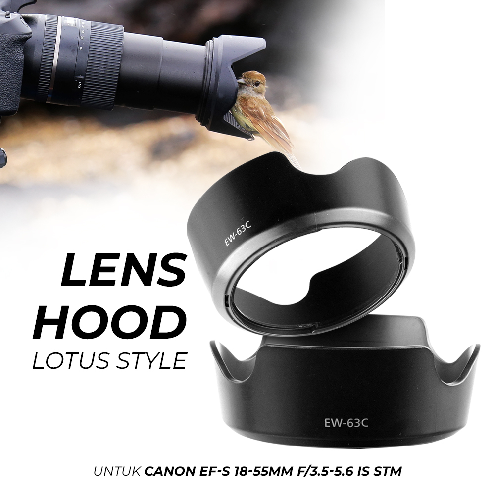 [SS] Lens Hood Lotus Style for Canon Camera EW 65mm / Lens Hood Universal lenshood / LENS HOOD FLOWER