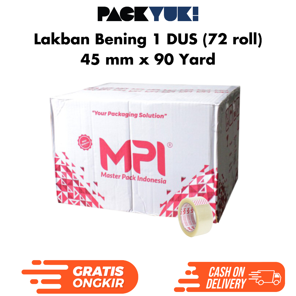 

LAKBAN BENINNG 45 mm X 90 YARD ISI 72 ROLL