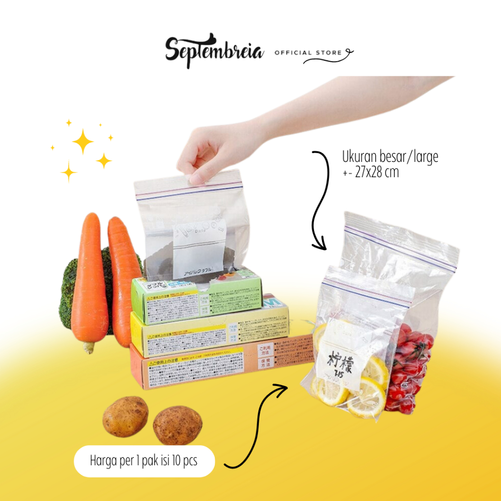 Plastik Klip Makanan Buah dengan Segel Ganda Plastik Penyimpanan Ziplock Plastik Ziplock Plastik Dou